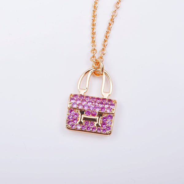 ˇShiny JewelryˇCONSTANCE PEDANT PURPLE DIAMOND NECKLACE