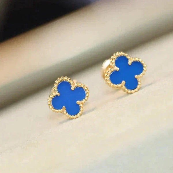 ˇShiny JewelryˇCLOVER MINI 9.5MM TURQUOISE EARRINGS