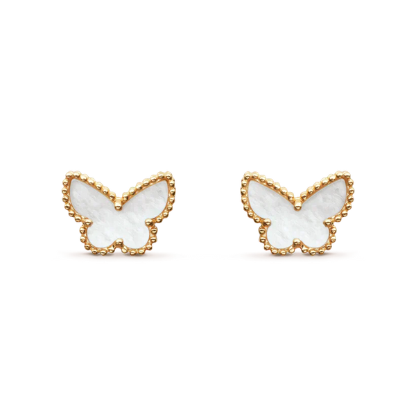 ˇShiny JewelryˇSWEET BUTTERFLY MOP EARSTUDS