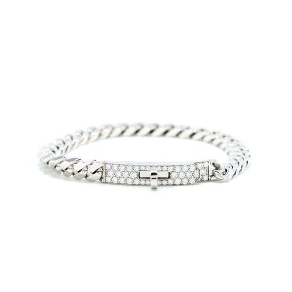 ˇShiny JewelryˇKELLY CHAIN SILVER DIAMOND BRACELET
