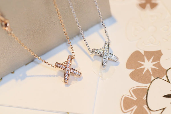 ˇShiny JewelryˇJEUX DE DIAMOND NECKLACE