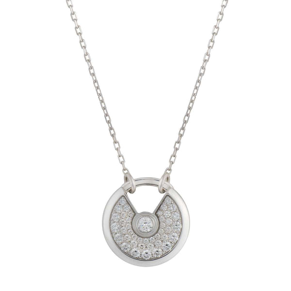 ˇShiny JewelryˇAMULETTE SILVER FULL DIAMOND NECKLACE