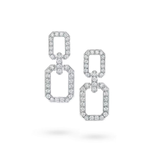 ˇShiny JewelryˇLINKS MEDIUM EARRINGS DIAMOND