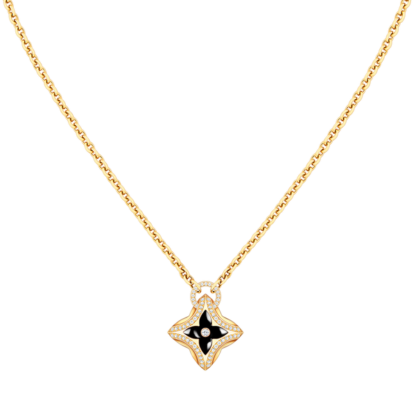 ˇShiny JewelryˇSTAR PEDANT PINK GOLD DIAMOND NECKLACE