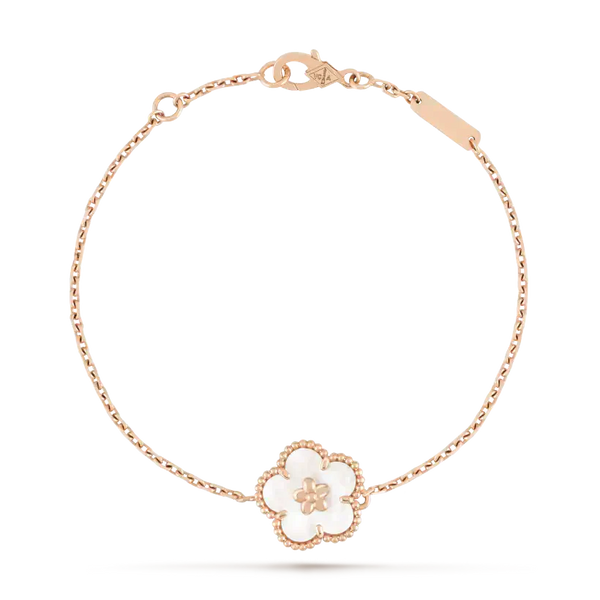 ˇShiny JewelryˇLUCKY WHITE MOP PLUM BLOSSOM  BRACELET